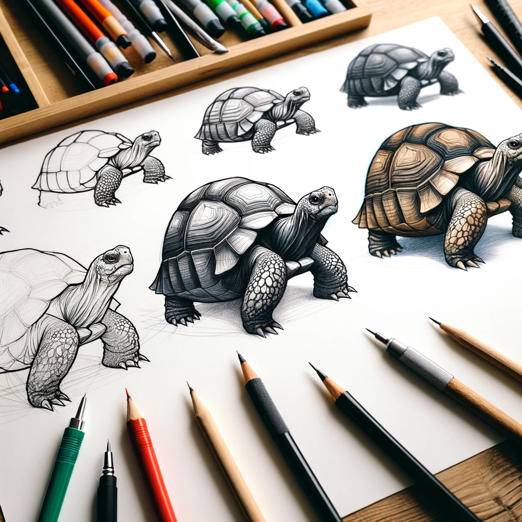 tortoise-sketch-drawing | Tortoise drawing, Drawing sketches, Turtle drawing